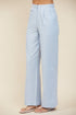 Linen Blend Pants With Button Detail