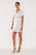 Waist Tie Button Down Mini Dress White