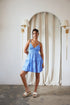 Serena Tie Back Crochet Dress Azure