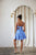 Serena Tie Back Crochet Dress Azure