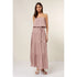 Maxi Tiered Tube Dress with Elasticized Waist Mauve