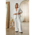 Shirred Sleeve Blazer - White