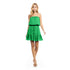 Strapless Tiered Mini Tube Dress: Peridot