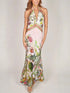 Floral Print Halter Maxi Dress