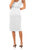 Heather Drawstring Midi Skirt White