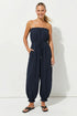Strapless Balloon Leg Jumpsuit – Dark Navy