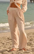 Beach Away Pants – Beige & Baby Blue