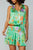 Floral Green Ruffled Dress