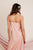 pink slip dress with cowl neck back