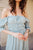 Cindy Peasant Mini Dress - Olive + Paix