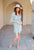 Cindy Peasant Mini Dress - Olive + Paix