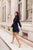 Metallic Navy Mini Dress