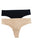 Laser Cut Seamless Thong Underwear Black