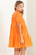 Elle Button Down Tiered Mini Dress Orange