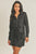 Front Tie Shirt Mini Dress Black