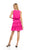 Aurora Ruffle Tie Dress Hot Pink