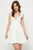 Ruffled Shoulder Linen Mini Dress