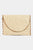 Straw Braid Lace Trim Envelope Crossbody Bag