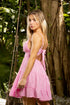 Serena Tie Back Crochet Dress Hot Pink