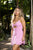 Aura Twist Front Mini Dress Hot Pink