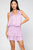 Pleated Tiered Mini Dress In Pastel Lavender