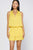 Pleated Tiered Mini Dress In Sunny Yellow