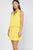 Pleated Tiered Mini Dress In Sunny Yellow