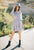 light grey floral layered dress