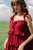 Merlot Gingham Tiered Midi Dress - Olive + Paix