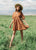 Sepia Eyelet Tiered Babydoll Mini Dress - Olive + Paix