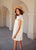 Remi Button Front Dress in Cream - Olive + Paix