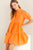 Elle Button Down Tiered Mini Dress Orange