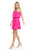 Hot Pink Smocked Strapless Mini Dress