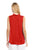 Sofia Detailed Tank Top in Russian Red