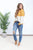 Special A Denim Distressed High Rise Relaxed Skinny