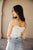 Floral Ribbed Crop Cami - Olive + Paix